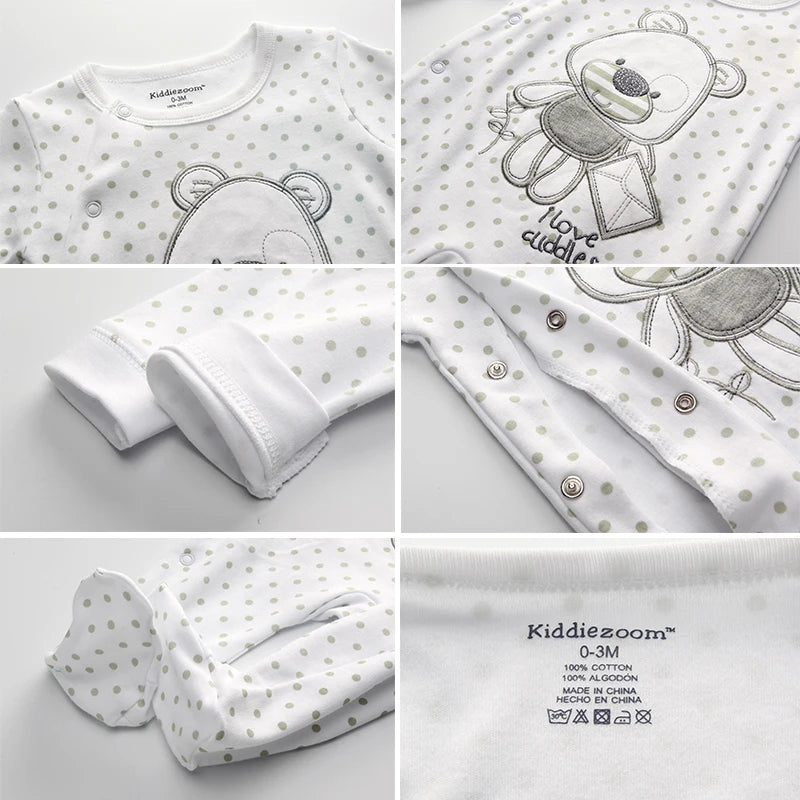 Newborn 100% Cotton Pajamas With COLORFUL Design