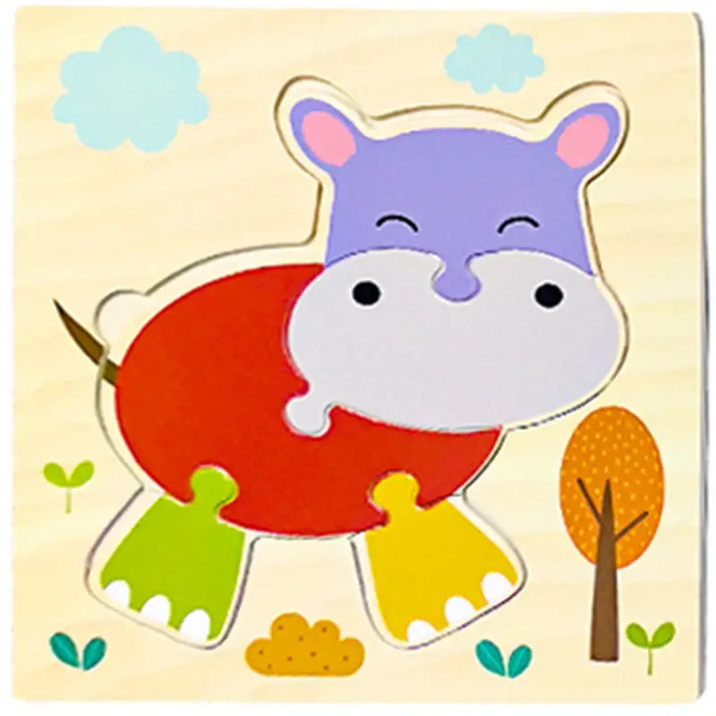 Learning Jigsaw ANIMAL SHAPE Puzzles For Children