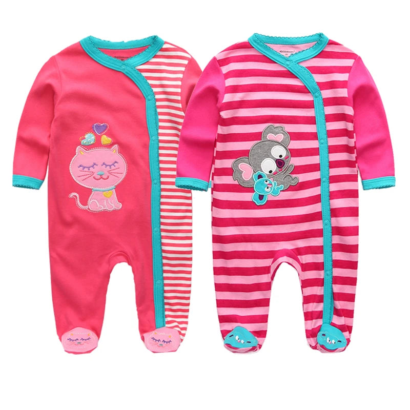 Newborn 100% Cotton Pajamas With COLORFUL Design