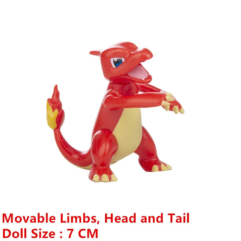 Pokemon Cartoons Movie Anime Figure 4-13Cm Pikachu Mewtwo Charmander Blastoise Gurado Pet Action Model Toy Gifts