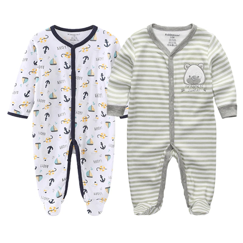 Newborn 100% Cotton Pajamas With COLORFUL Design