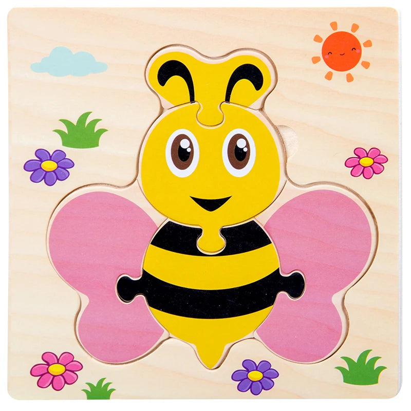 Learning Jigsaw ANIMAL SHAPE Puzzles For Children