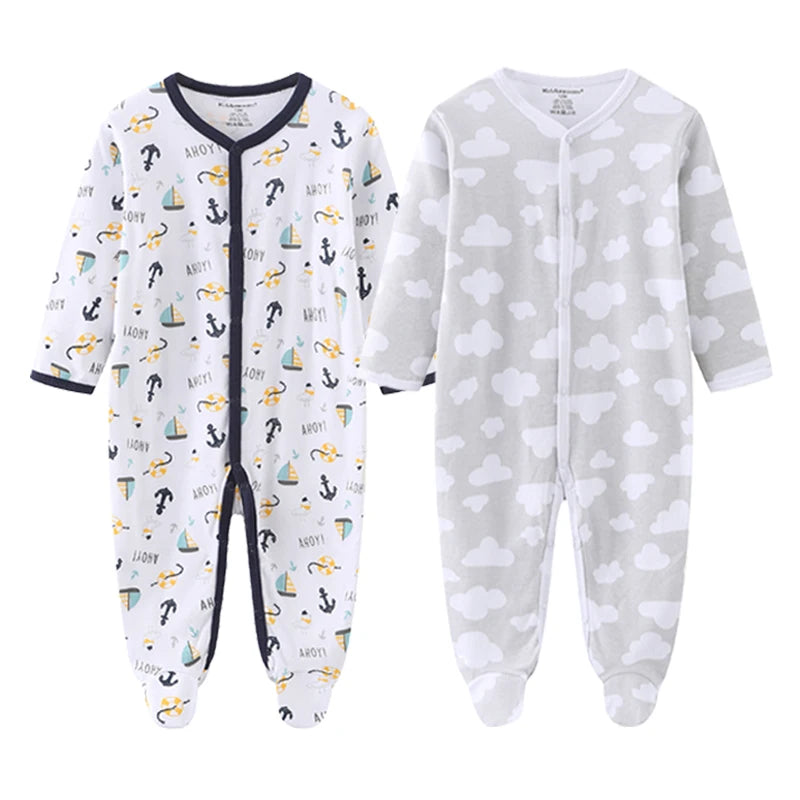 Newborn 100% Cotton Pajamas With COLORFUL Design