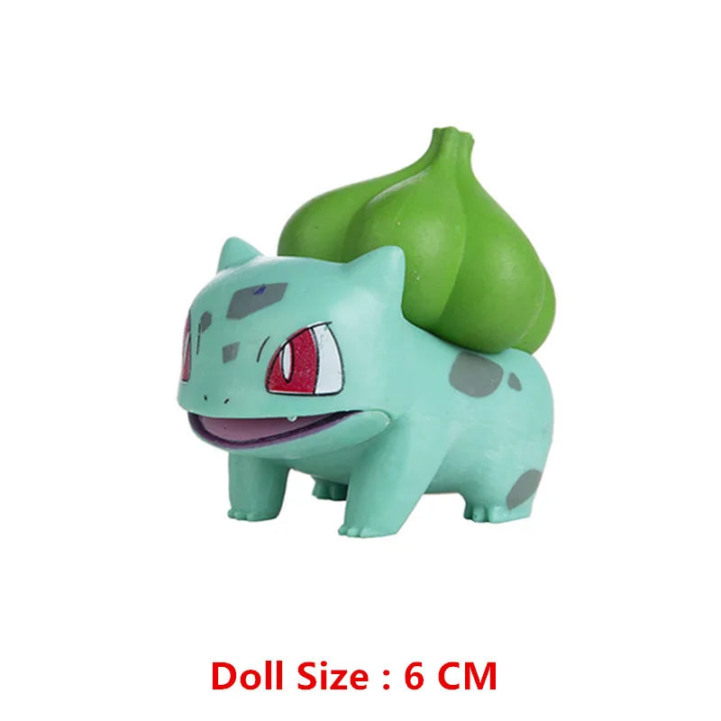 Pokemon Cartoons Movie Anime Figure 4-13Cm Pikachu Mewtwo Charmander Blastoise Gurado Pet Action Model Toy Gifts