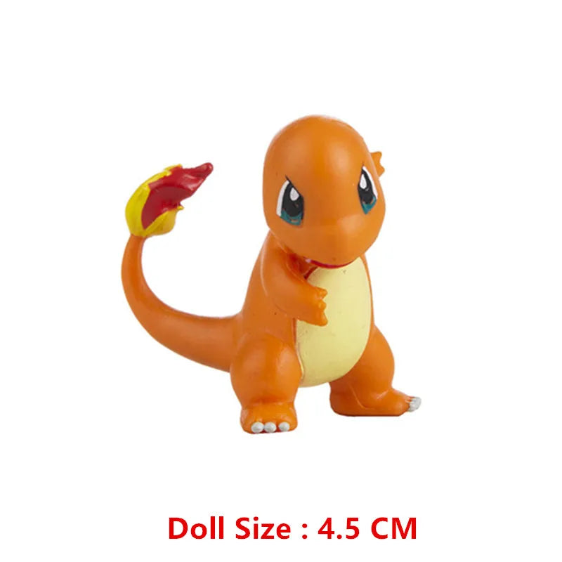 Pokemon Cartoons Movie Anime Figure 4-13Cm Pikachu Mewtwo Charmander Blastoise Gurado Pet Action Model Toy Gifts