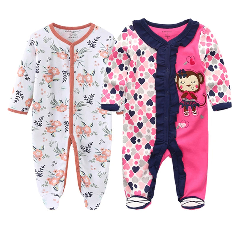 Newborn 100% Cotton Pajamas With COLORFUL Design