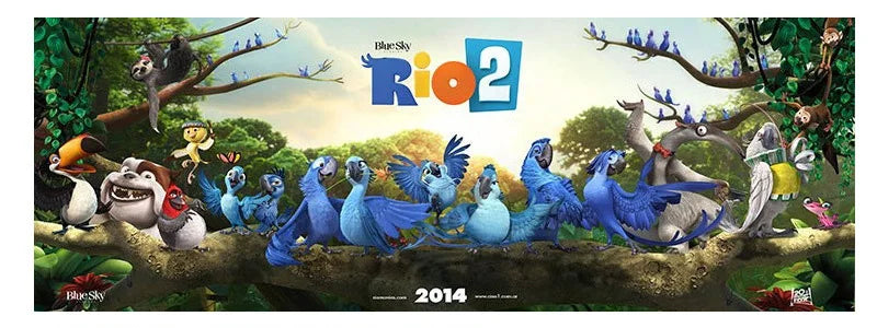 Rio 2 Movie Cartoon Plush Toys 30cm Blue Parrot Blu & Jewel Bird Dolls Christmas Gifts For Kids Plush Toy