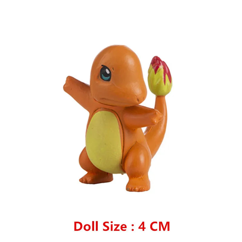 Pokemon Cartoons Movie Anime Figure 4-13Cm Pikachu Mewtwo Charmander Blastoise Gurado Pet Action Model Toy Gifts