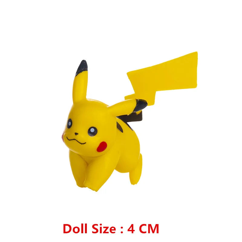Pokemon Cartoons Movie Anime Figure 4-13Cm Pikachu Mewtwo Charmander Blastoise Gurado Pet Action Model Toy Gifts