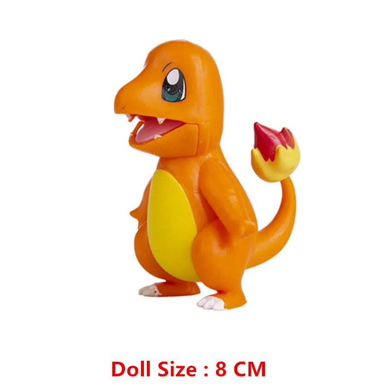 Pokemon Cartoons Movie Anime Figure 4-13Cm Pikachu Mewtwo Charmander Blastoise Gurado Pet Action Model Toy Gifts