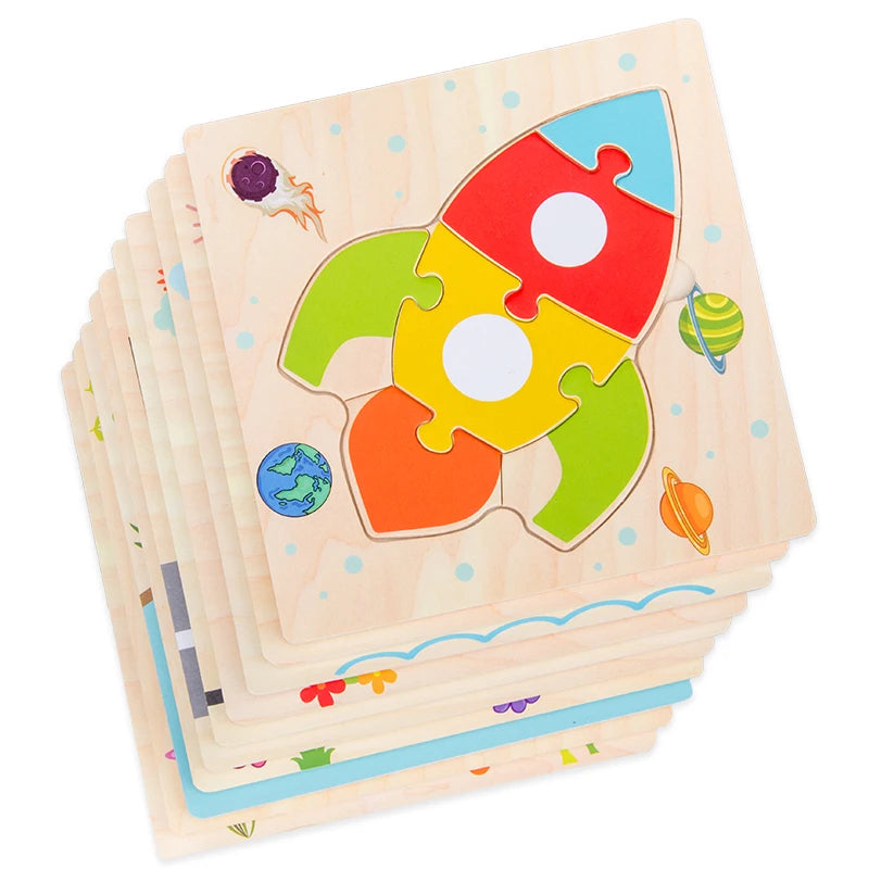 Learning Jigsaw ANIMAL SHAPE Puzzles For Children