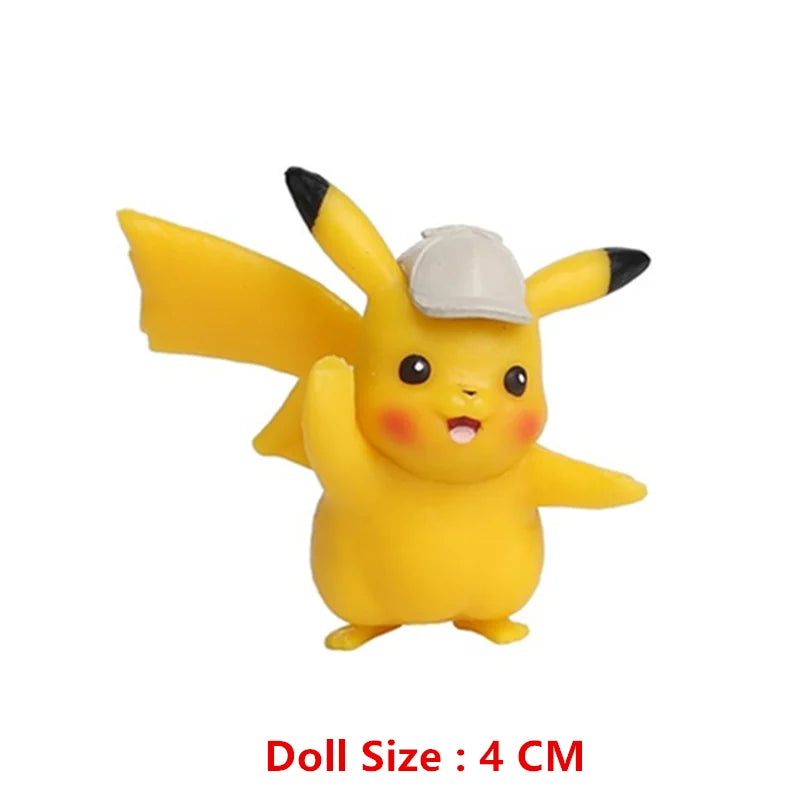 Pokemon Cartoons Movie Anime Figure 4-13Cm Pikachu Mewtwo Charmander Blastoise Gurado Pet Action Model Toy Gifts
