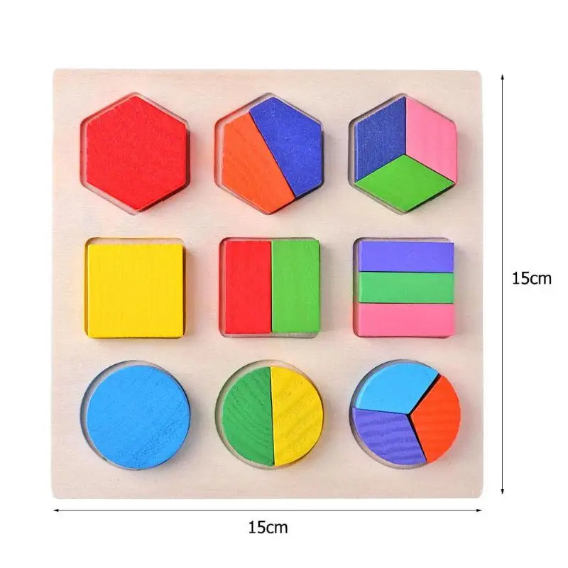 Wooden Geometric Shapes Montessori Sorting Puzzles