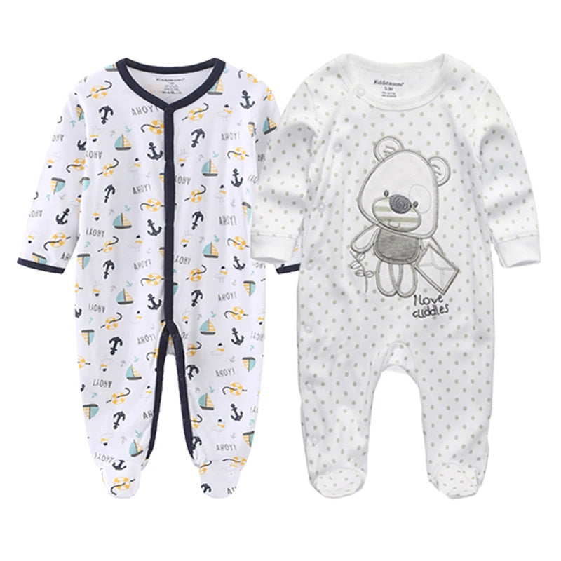 Newborn 100% Cotton Pajamas With COLORFUL Design