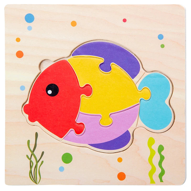 Learning Jigsaw ANIMAL SHAPE Puzzles For Children