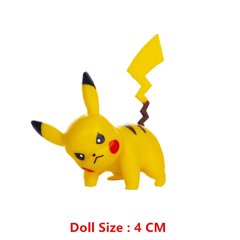Pokemon Cartoons Movie Anime Figure 4-13Cm Pikachu Mewtwo Charmander Blastoise Gurado Pet Action Model Toy Gifts