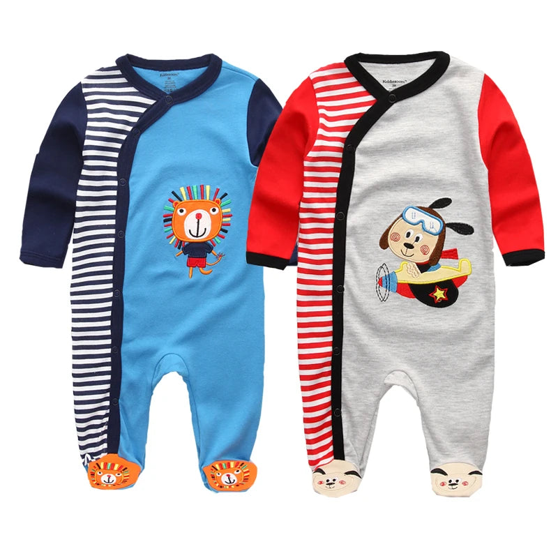 Newborn 100% Cotton Pajamas With COLORFUL Design