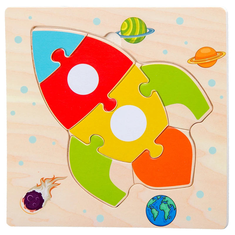 Learning Jigsaw ANIMAL SHAPE Puzzles For Children