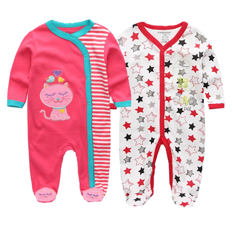 Newborn 100% Cotton Pajamas With COLORFUL Design