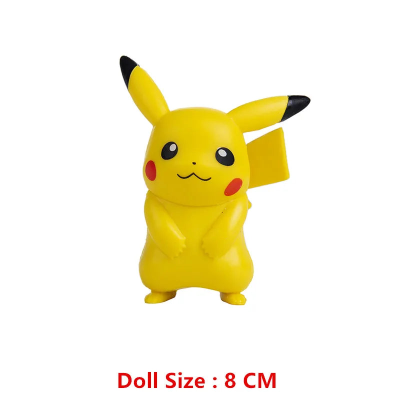Pokemon Cartoons Movie Anime Figure 4-13Cm Pikachu Mewtwo Charmander Blastoise Gurado Pet Action Model Toy Gifts
