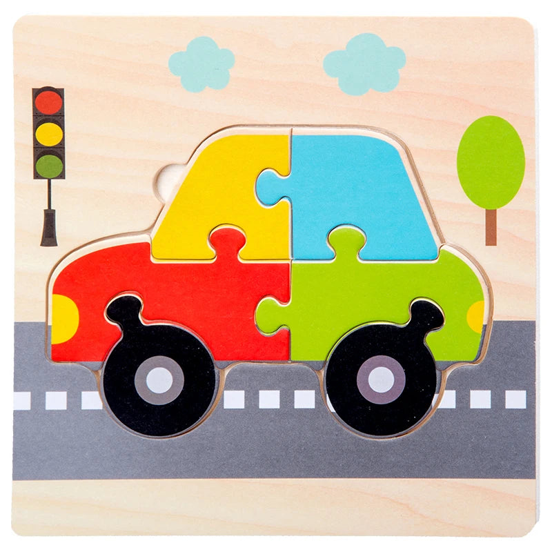 Learning Jigsaw ANIMAL SHAPE Puzzles For Children