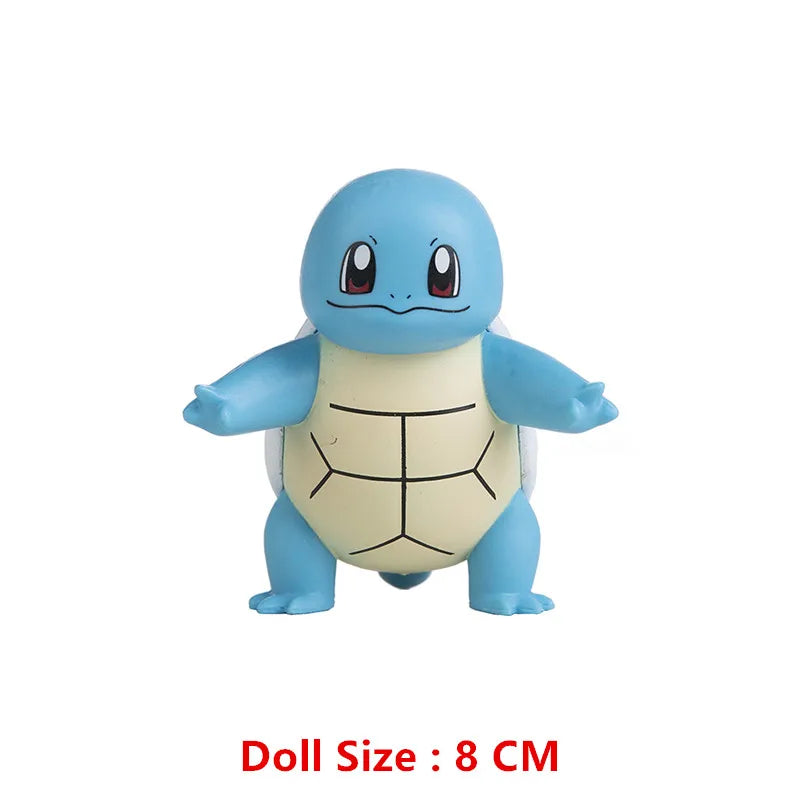 Pokemon Cartoons Movie Anime Figure 4-13Cm Pikachu Mewtwo Charmander Blastoise Gurado Pet Action Model Toy Gifts