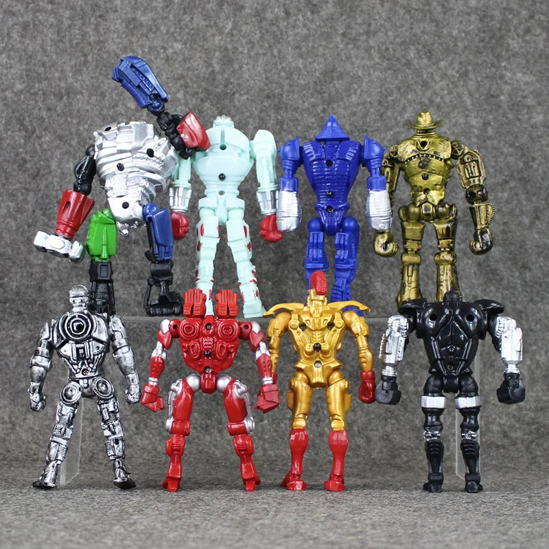 Movie Twin Cities set of 8pcs anime figures 5 inch Real Steel Toys ZEUS Atom Midas Non JAKKS Action Figure Robot gift Model