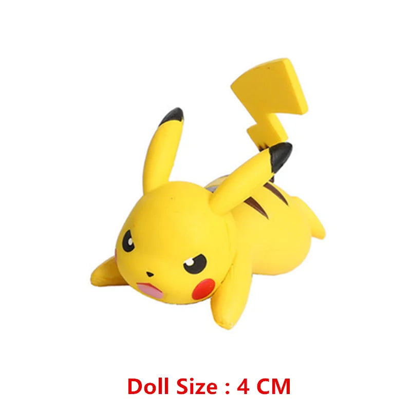 Pokemon Cartoons Movie Anime Figure 4-13Cm Pikachu Mewtwo Charmander Blastoise Gurado Pet Action Model Toy Gifts
