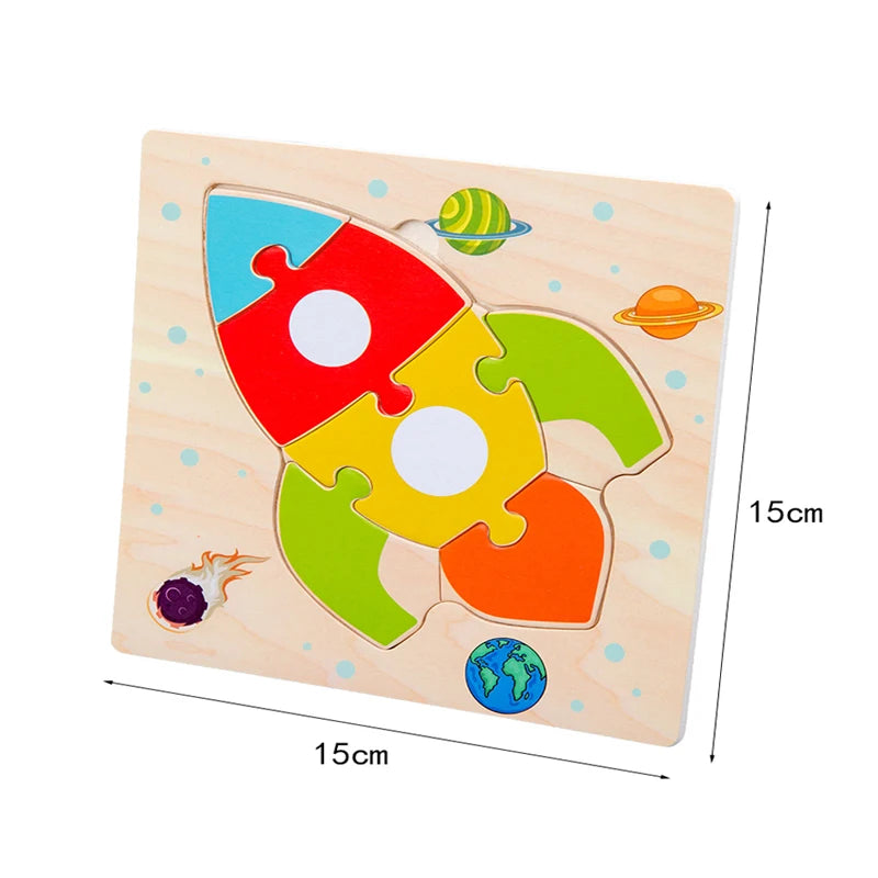 Learning Jigsaw ANIMAL SHAPE Puzzles For Children