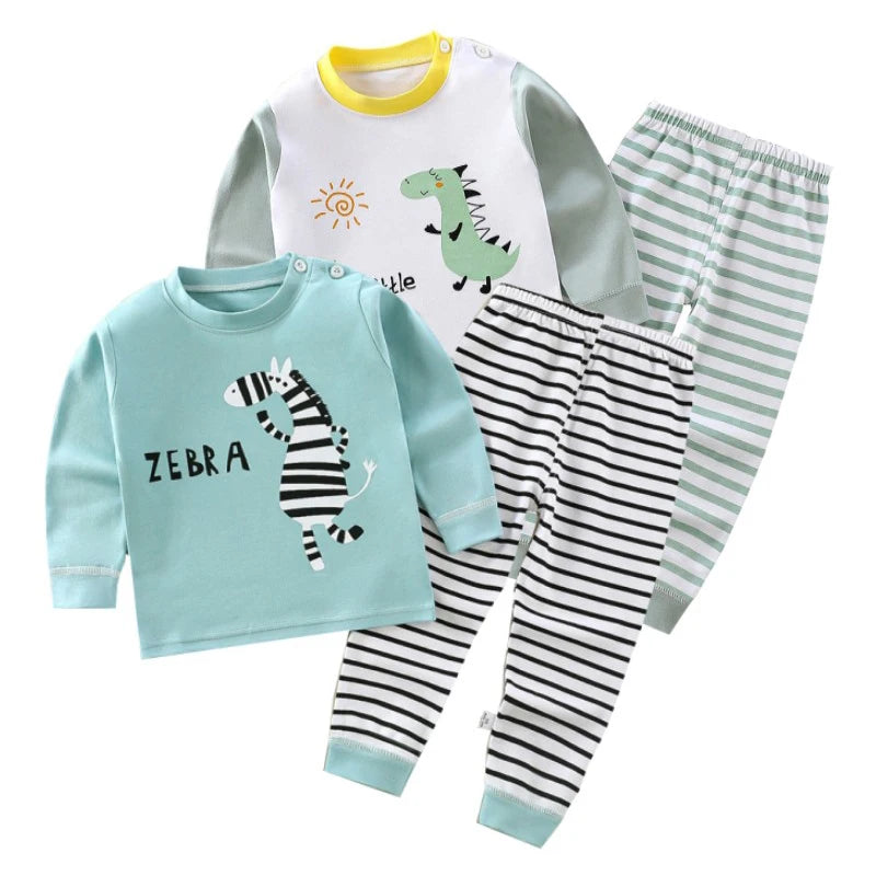 Cartoon Print Pajama Set