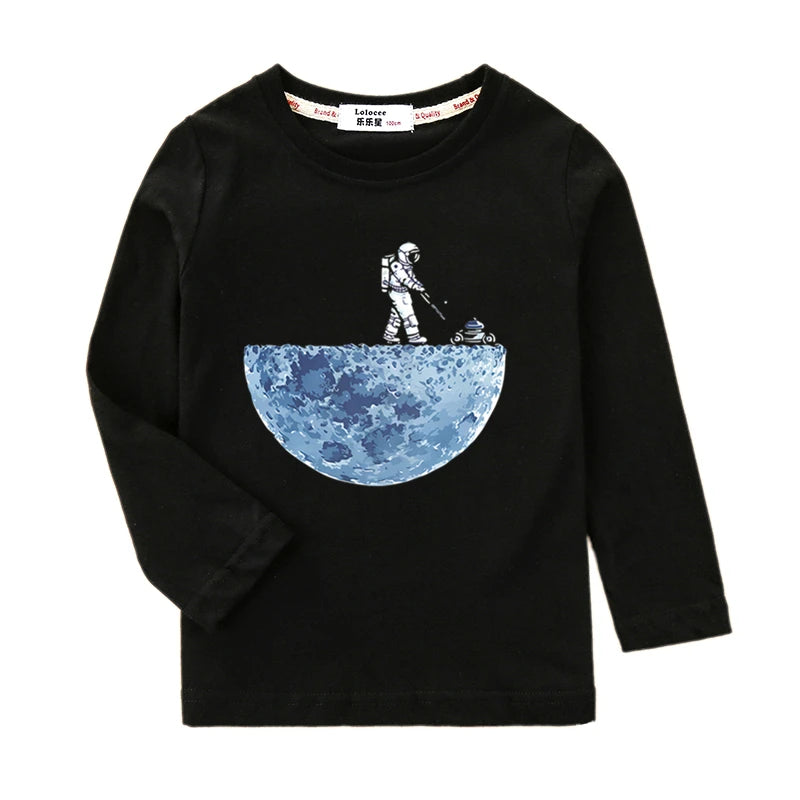 SPACE Themed Boys Long Sleeved Astronaut T-shirt