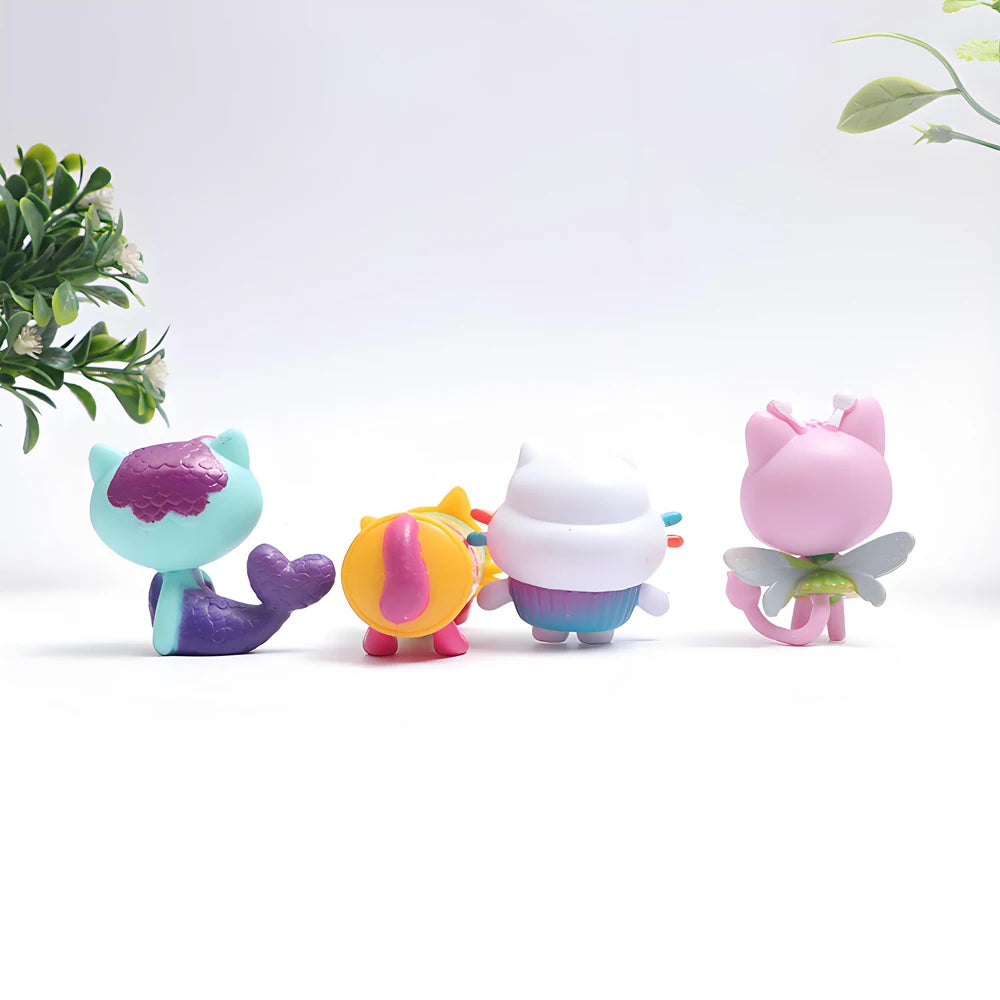 Gabby Dollhouse 13pcs Anime Figure Toy Smiling Car Cat Hug Gaby Girl Dolls Mercat Cartoon Action Figure Kids Xmas Birthday Gifts