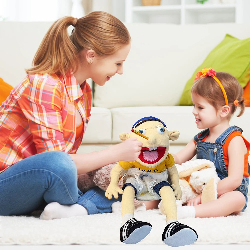 Jeffy Hand Puppet Full Body 19.69IN Stuffed Figurine Toy Soft Puppet Plush Muppet Toy Birthday Kids Gift Suitable for Role Play