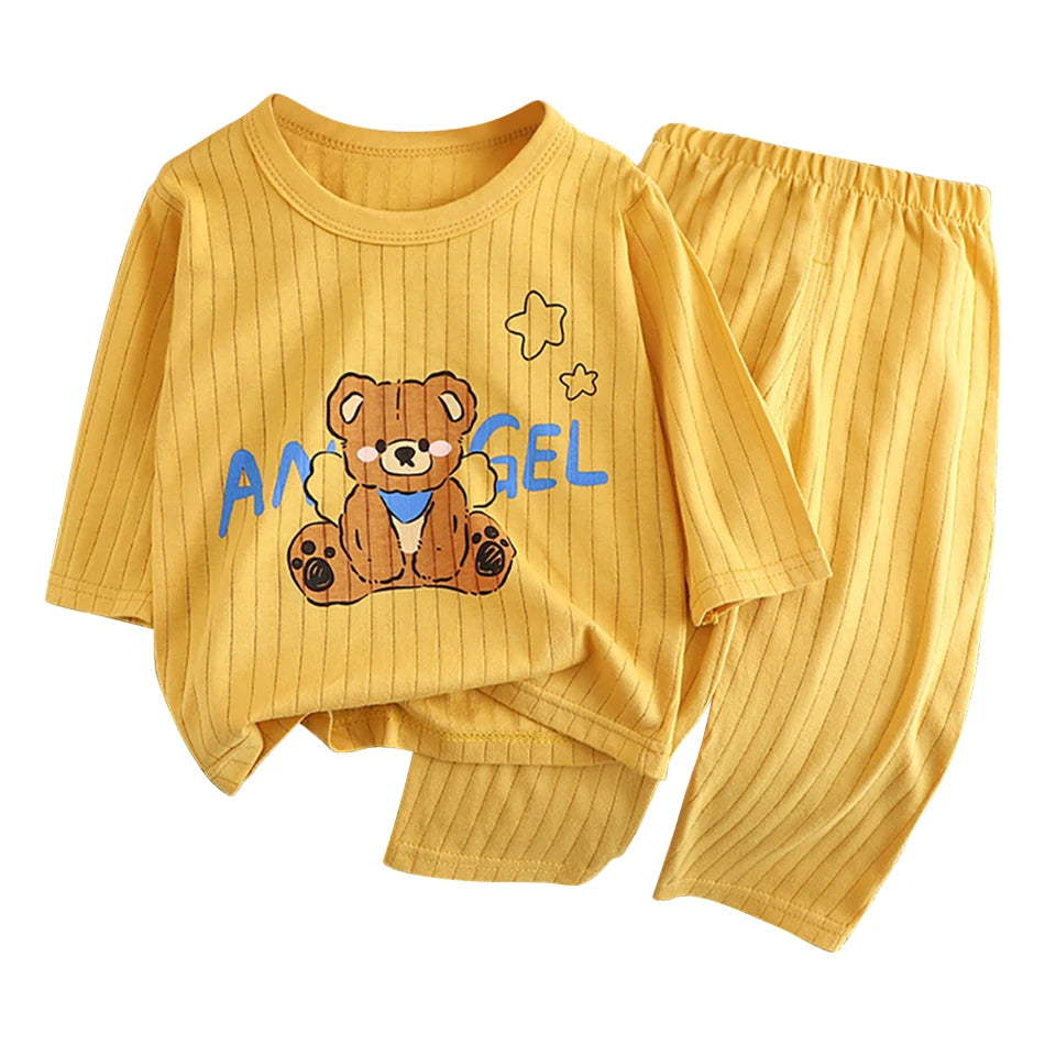 Kid's Long Sleeve Cotton Pajamas Set