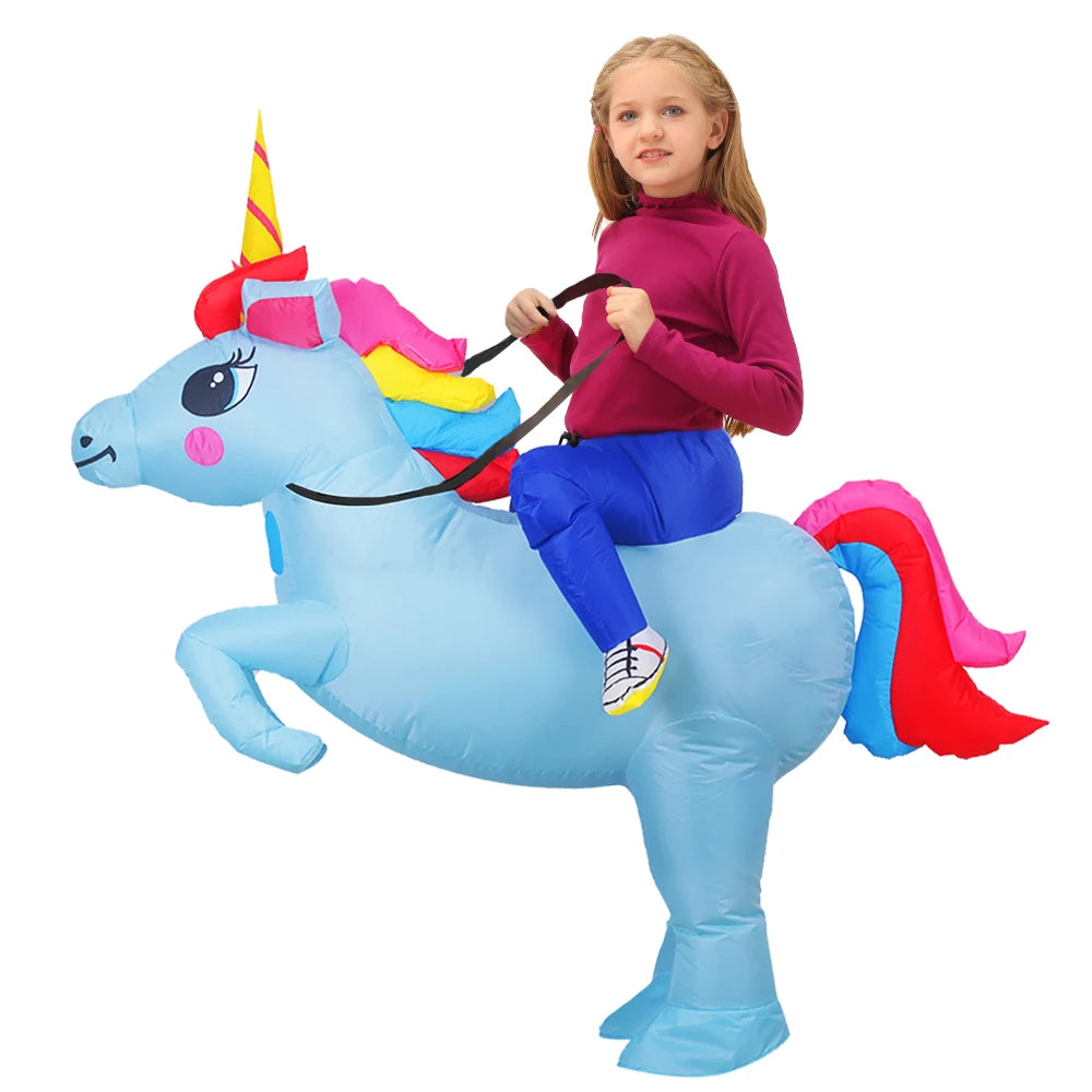 Child Kids Mascot Dinosaur Inflatable Costumes Unicorn Rooster Anime Dress Suits Purim Halloween Christmas Party Cosplay Costume