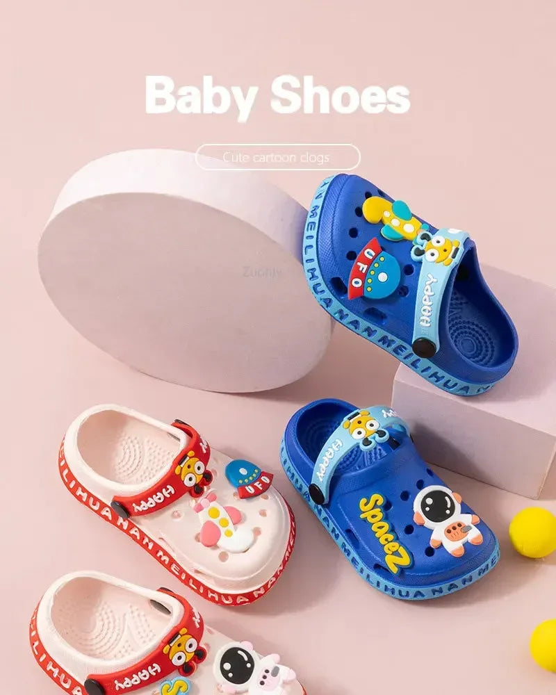 Colorful UFO animated toddler's crocs