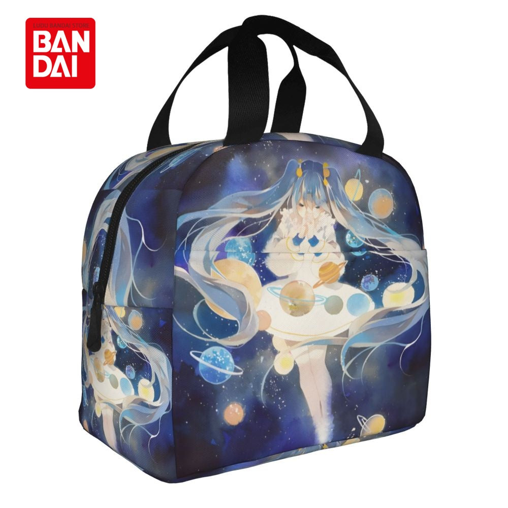 Hatsune Miku Insulated Lunch Bag for School Kids Office Sac Lunch Portable Thermal Cooler Lunch Box Handbag Gift