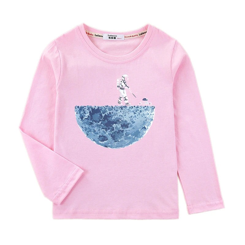 SPACE Themed Boys Long Sleeved Astronaut T-shirt
