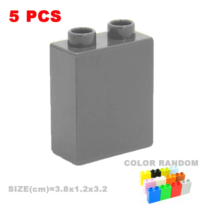 Big Building Blocks Compatible With Duploes Base Bricks Thick Thin Square Assemble Children's DIY Educational Creative Toys