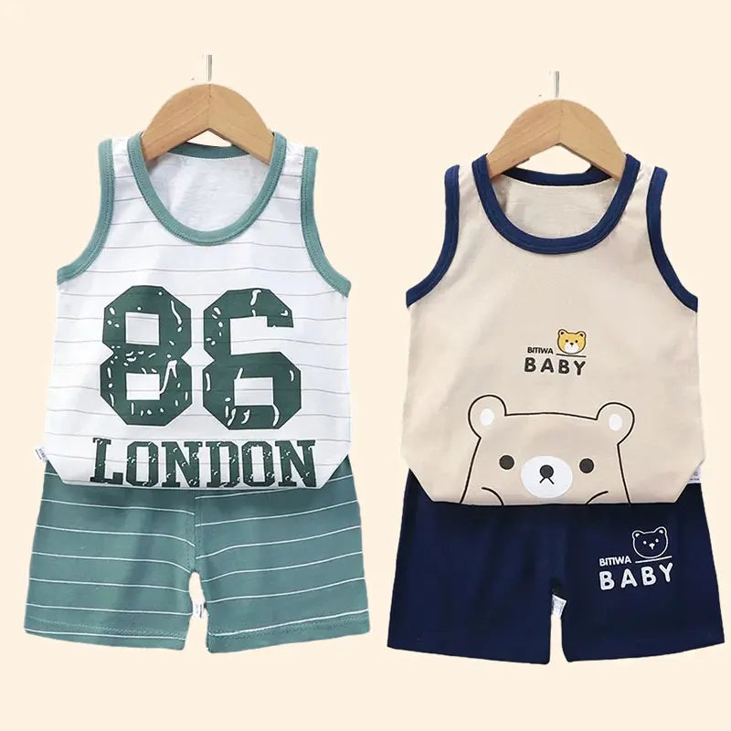 Kid's sports Cotton Tank Top Shorts