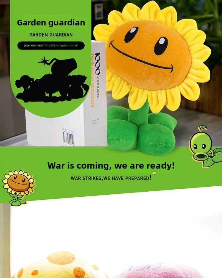 Plants vs Zombies Sunflower Peashooter Coconut Plush Doll Toy Pillow Toy Figures Soft Large Zombie Pillow Kid Christmas Gifts