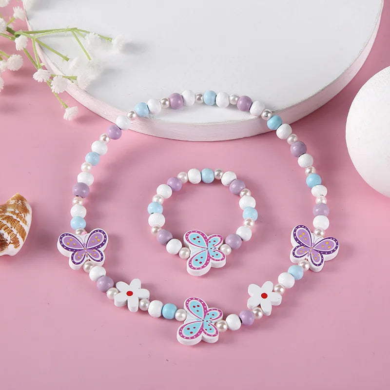 2pcs/Set Clay Beads Necklace Bracelet
