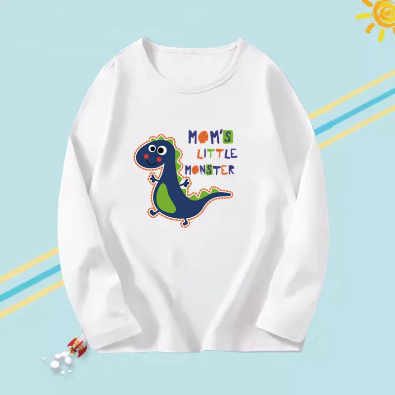 Beautiful PRINTED Long Sleeve O-neck Cotton T-shirts