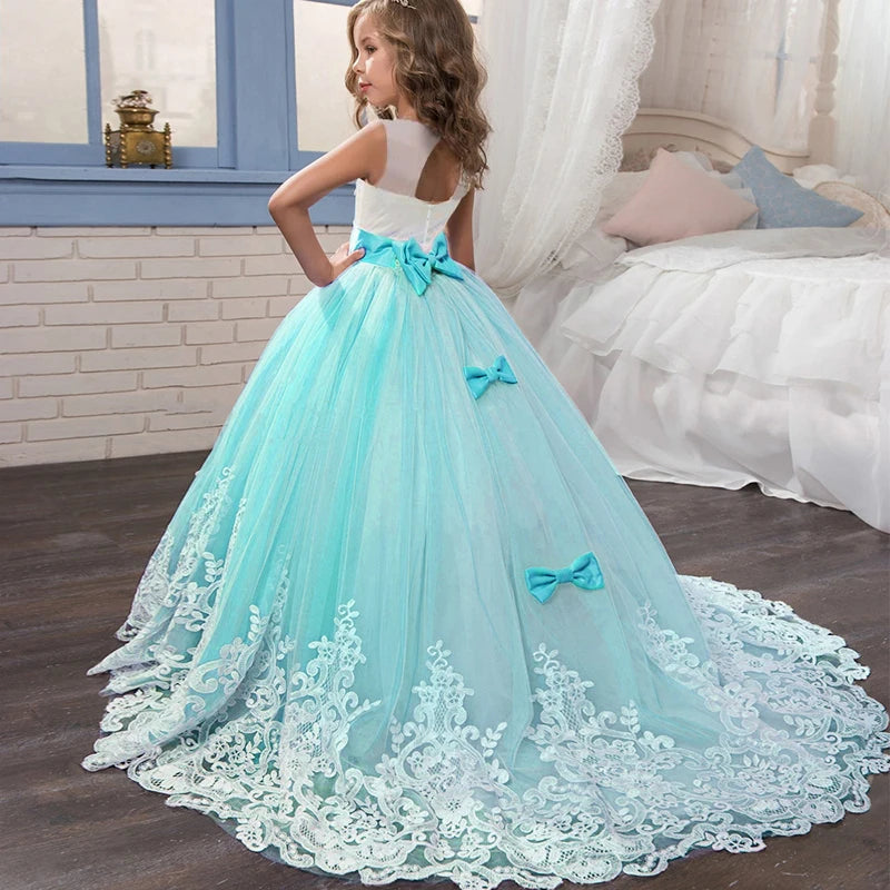 Long Bridesmaid Kid's Dresses