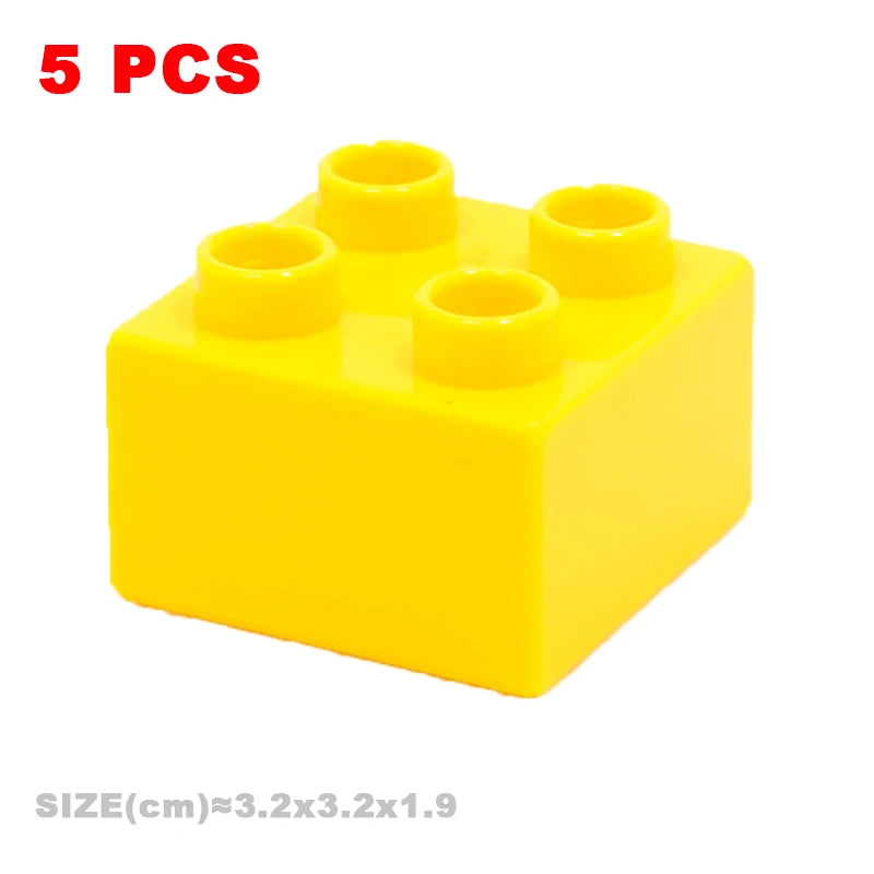 Big Building Blocks Compatible With Duploes Base Bricks Thick Thin Square Assemble Children's DIY Educational Creative Toys