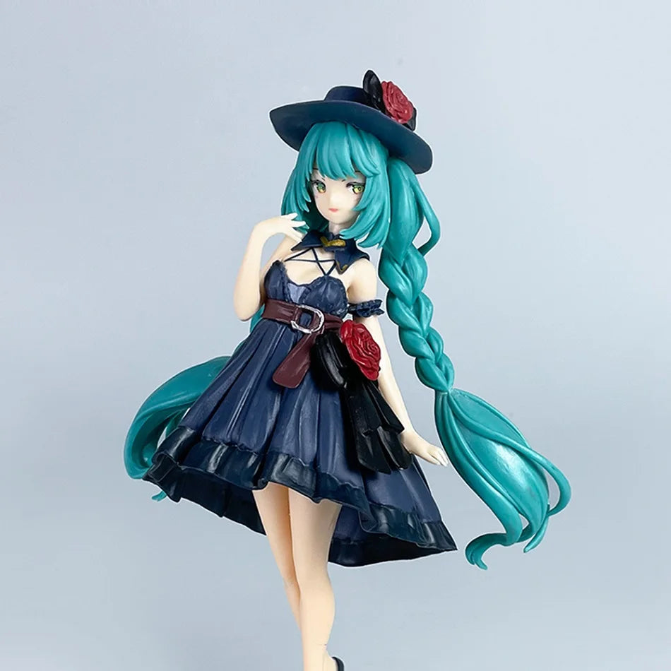 Anime Hatsune Miku X Cinnamoroll Figure panda swan series Cute Statue 18-22cm PVC Model Doll Toy boy Birthday Christmas Gift