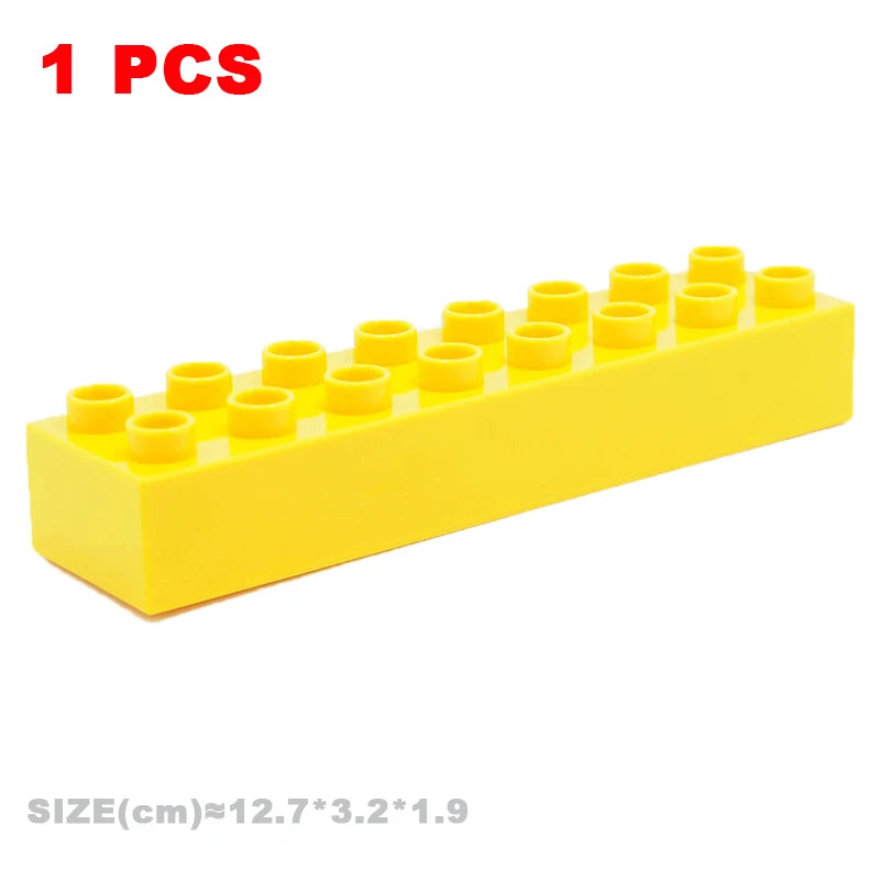 Big Building Blocks Compatible With Duploes Base Bricks Thick Thin Square Assemble Children's DIY Educational Creative Toys