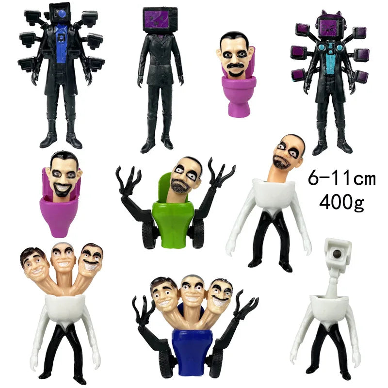 Skibidi Toilet Man Camera Man Figure TV Speaker Man Model Cameraman Funny Doll Action Figures Decorations PVCl Toy Collectible