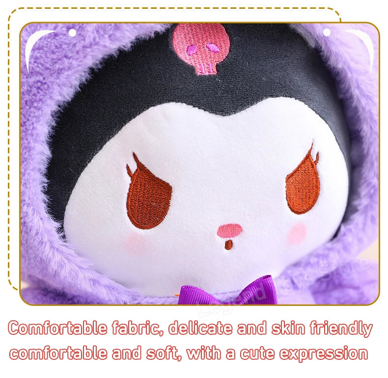 Sanrio Kuromi Plush Accessories Room Decor Stuffed Kawaii Movies & Tv Stuff Car Accessories Purple White Kuromi Toys For Kids