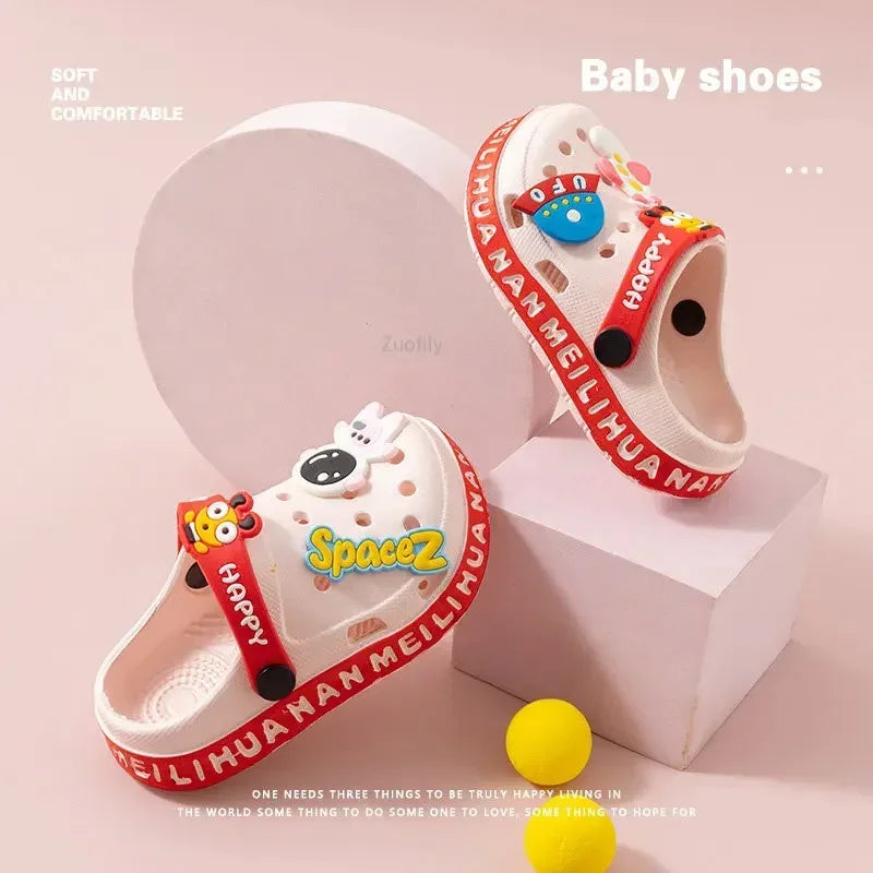 Colorful UFO animated toddler's crocs